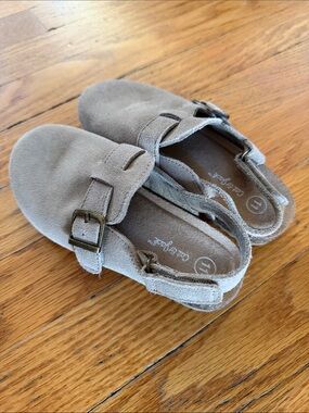 Cat & Jack Kids Taupe Suede Buckle Slip-On Shoes